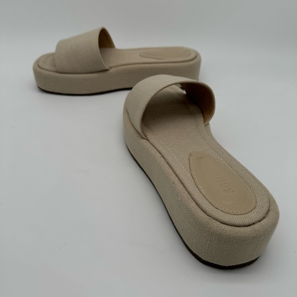 New Schutz Yara Platform Sandals Beige - Picture 10 of 11